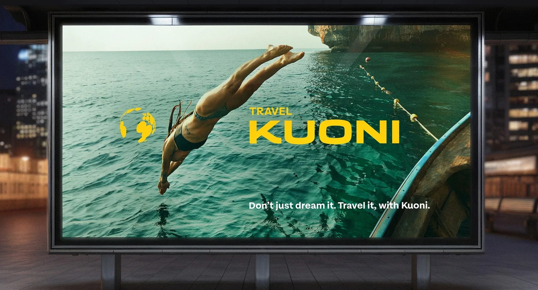 Kuoni campaign image, the lead visual from the brand rollout.